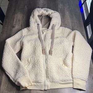 Tipsy Inc. Cream I Love My Teddy Zip Up Hoodie